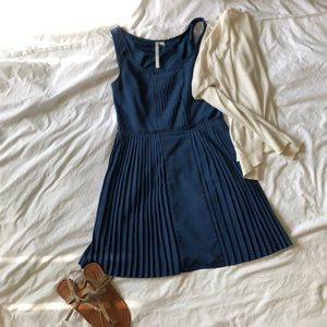 Navy ruffle dress